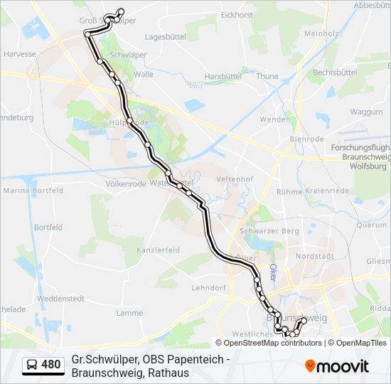Buslinie 480 Karte
