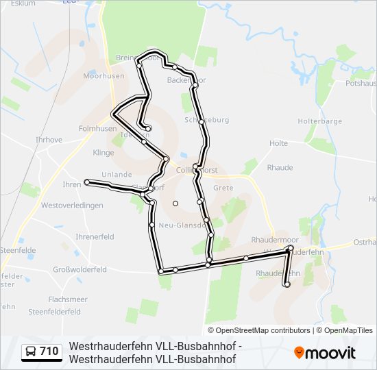 710 bus Line Map