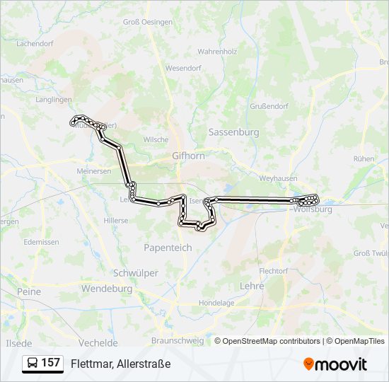 157 Route: Fahrpläne, Haltestellen & Karten - Flettmar ...