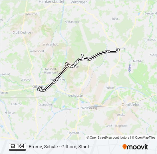 Buslinie 164 Karte