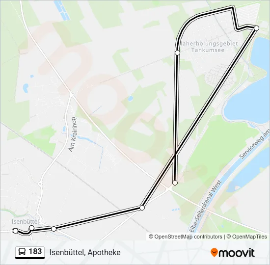Автобус 183: карта маршрута