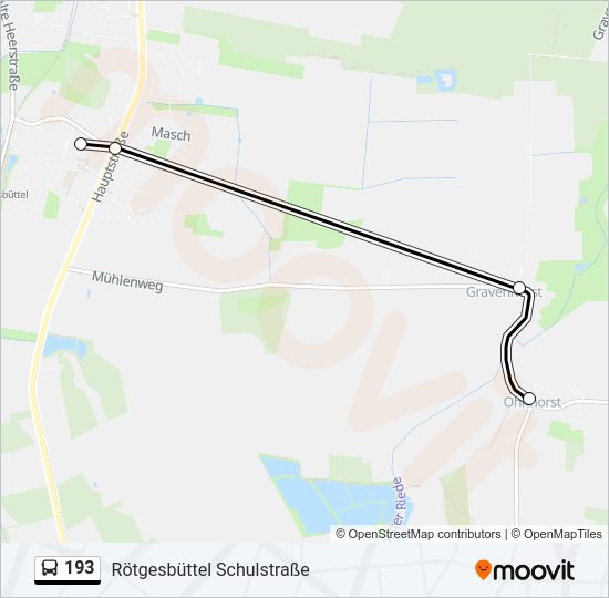 Buslinie 193 Karte