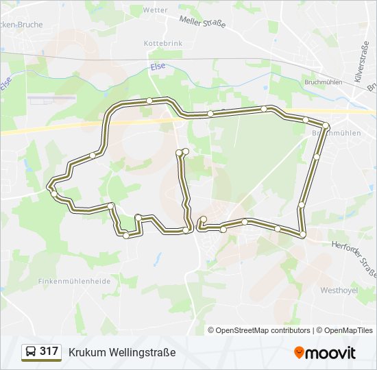 317 bus Line Map