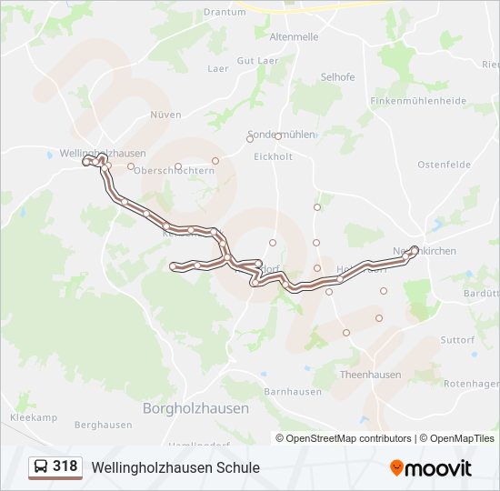 318 bus Line Map