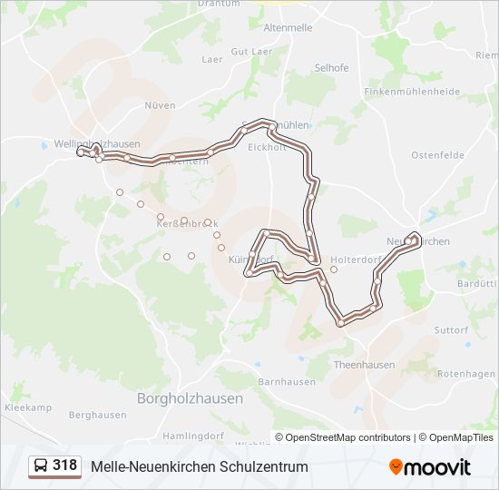 318 bus Line Map