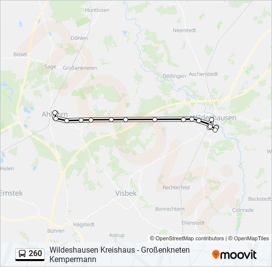 260 bus Line Map