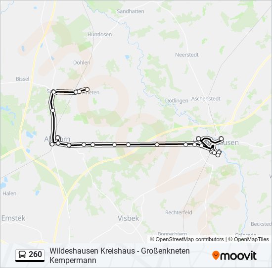 260 bus Line Map