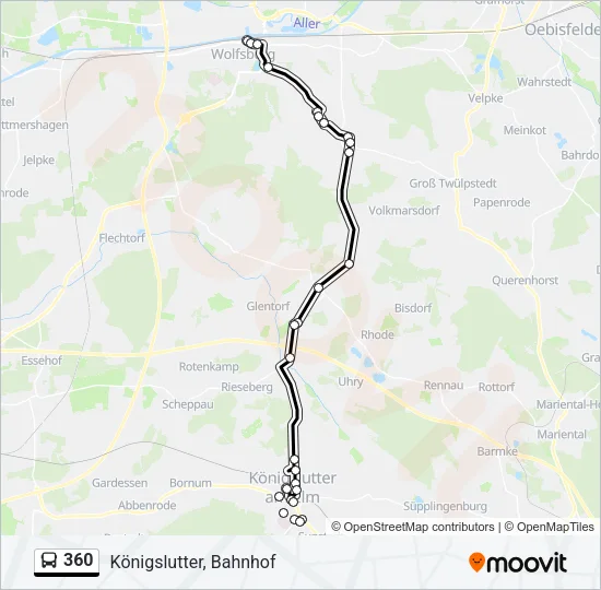 Автобус 360: карта маршрута