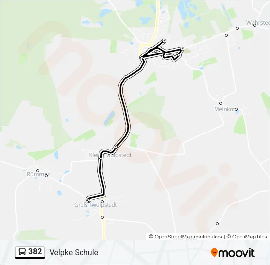 382 Bus Line Map