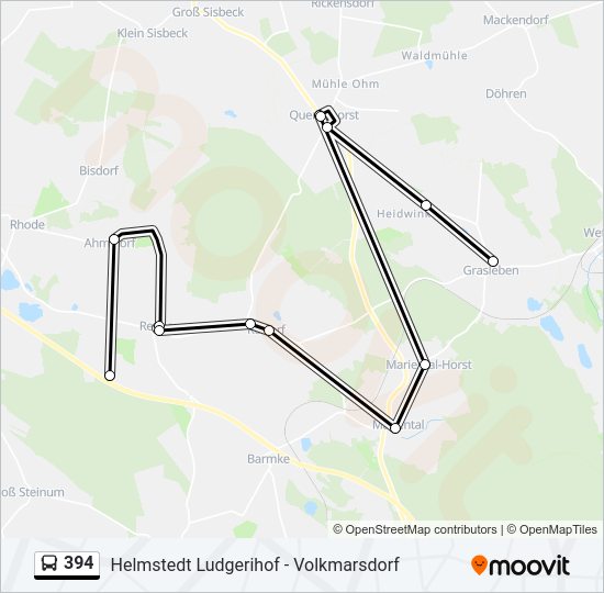 Buslinie 394 Karte