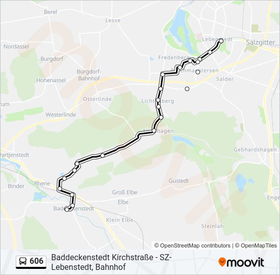 Buslinie 606 Karte