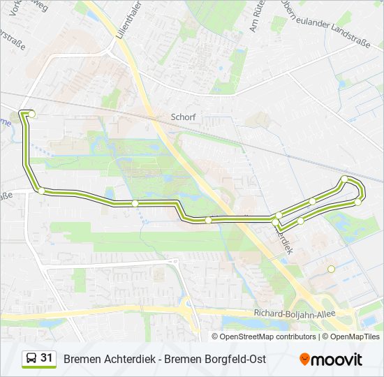 31 bus Line Map