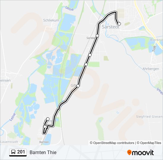 Buslinie 201 Karte