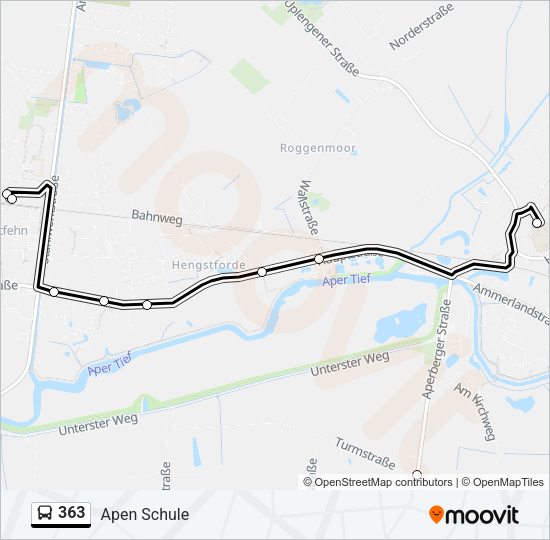Buslinie 363 Karte