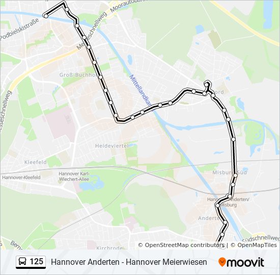 125 Route Schedules Stops Maps Buchholz Noltemeyerbr cke Updated 