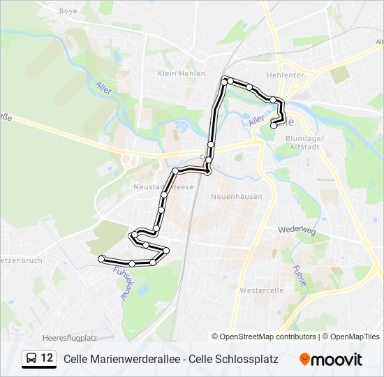 12 bus Line Map