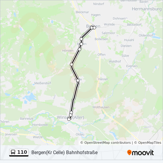 110 bus Line Map