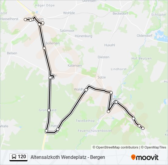 120 bus Line Map