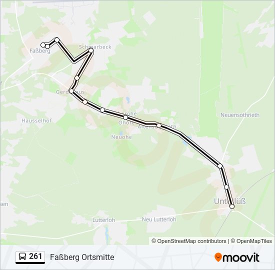 261 bus Line Map