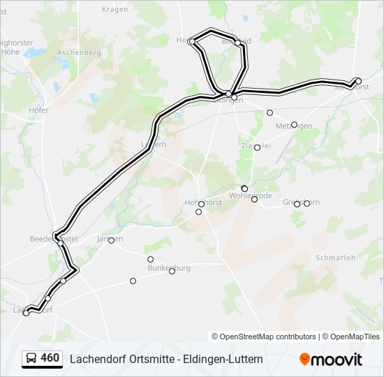 460 bus Line Map