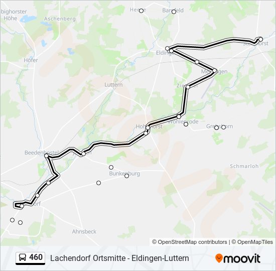 460 bus Line Map