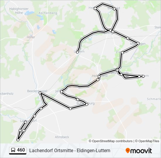 460 bus Line Map