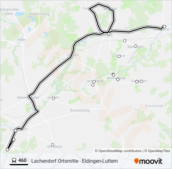 460 bus Line Map