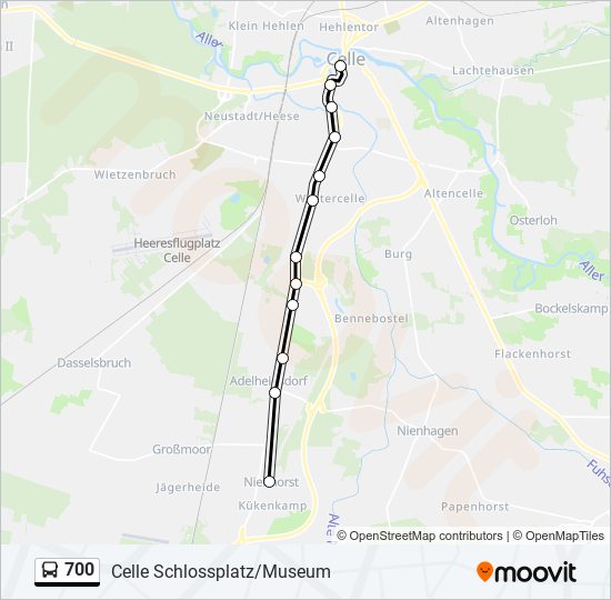Автобус 700: карта маршрута