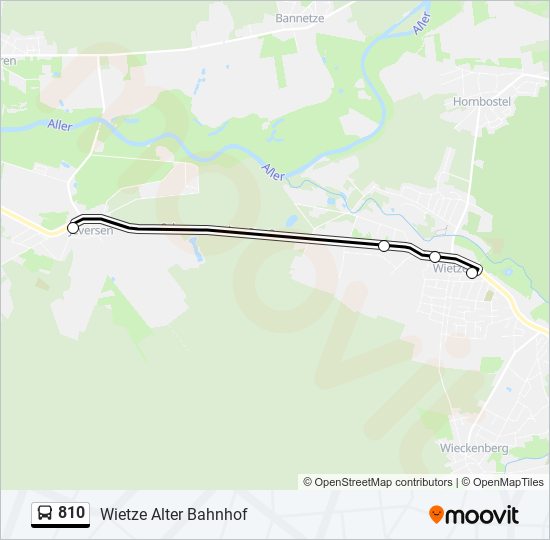 810 bus Line Map