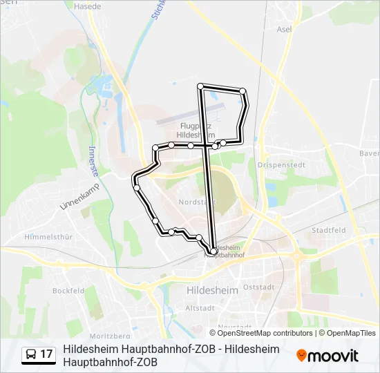 Автобус 17: карта маршрута