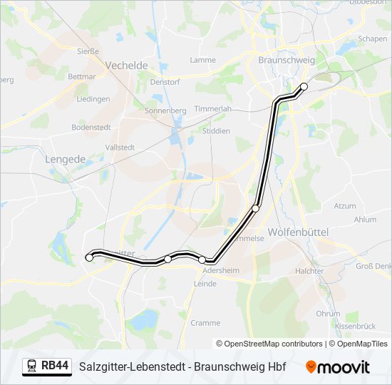 RB44 train Line Map