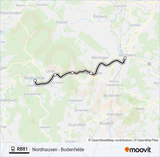 RB81 train Line Map