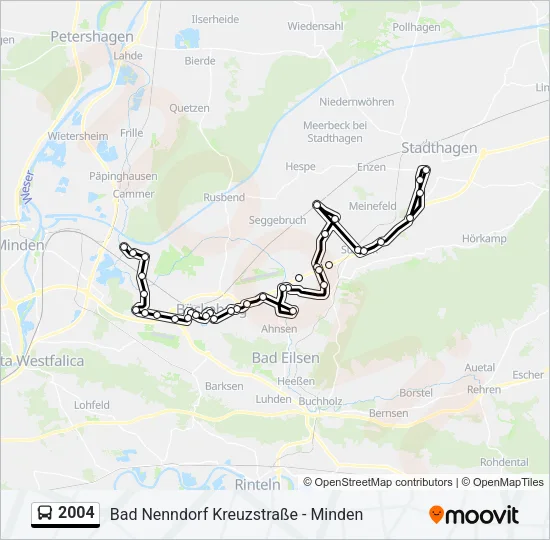 2004 Bus Line Map