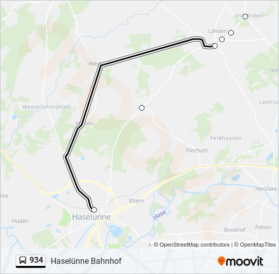 934 Route Schedules Stops Maps Hasel nne Bahnhof Updated 