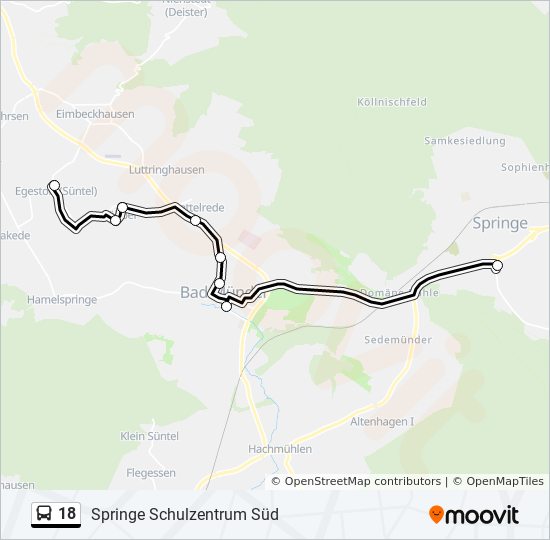 Buslinie 18 Karte