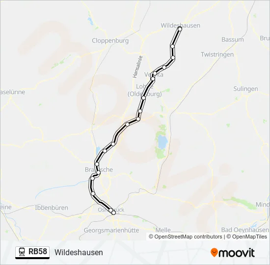 RB58 Train Line Map