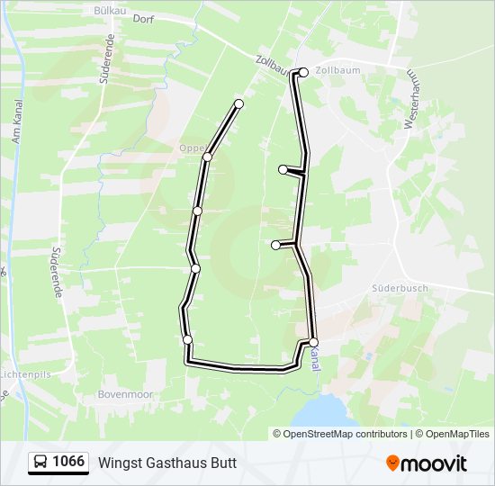 1066 bus Line Map