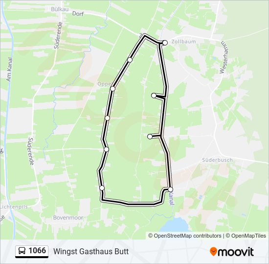 1066 bus Line Map