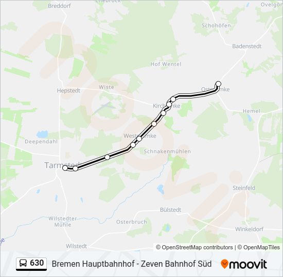 Buslinie 630 Karte