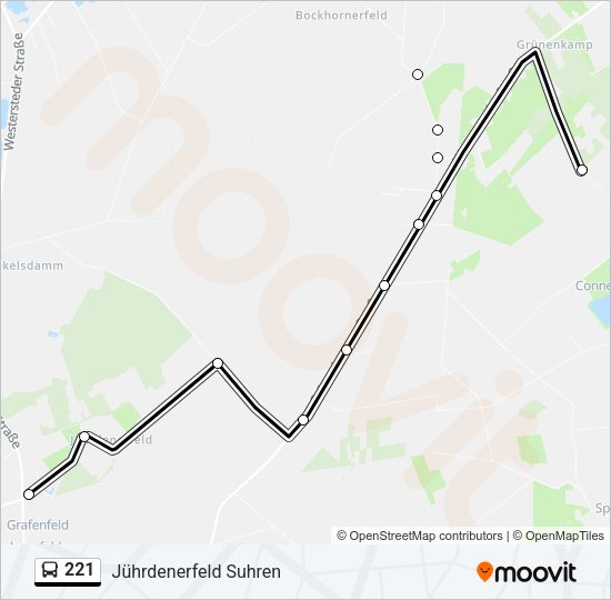 Buslinie 221 Karte