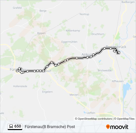 650 bus Line Map