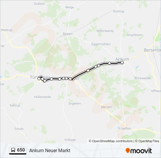 650 bus Line Map