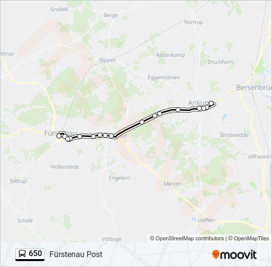 650 bus Line Map