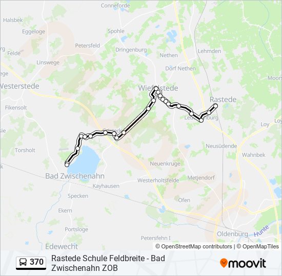 370 bus Line Map