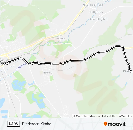 Автобус 50: карта маршрута