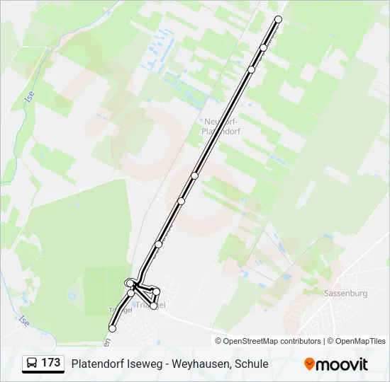 173 Bus Line Map