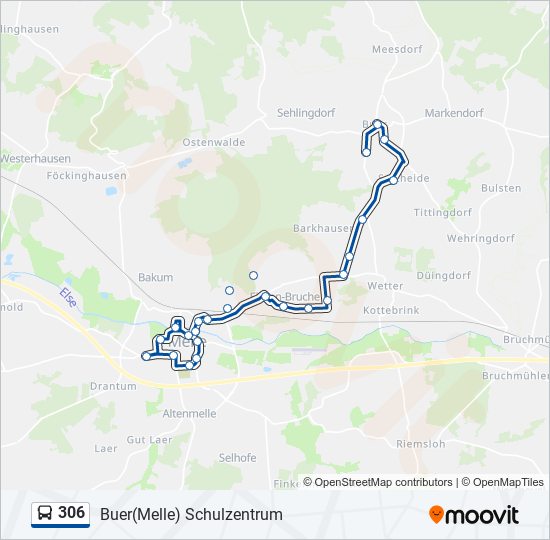 306 bus Line Map