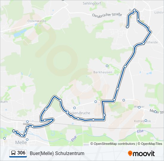 306 bus Line Map