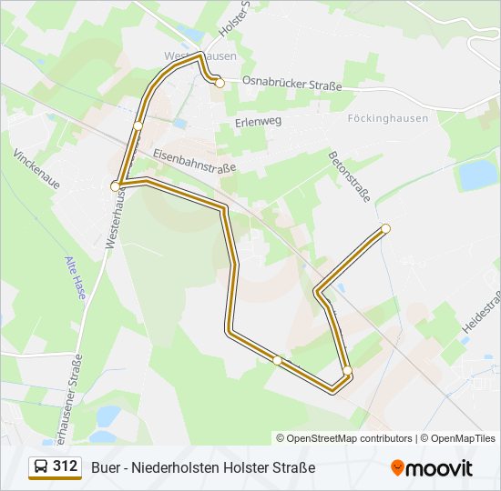 312 bus Line Map