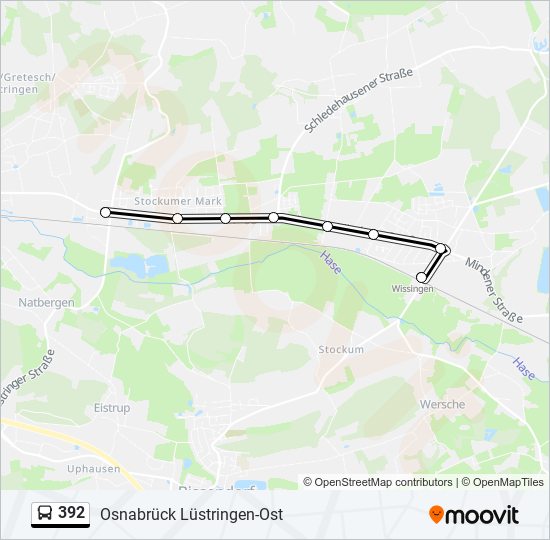 392 bus Line Map